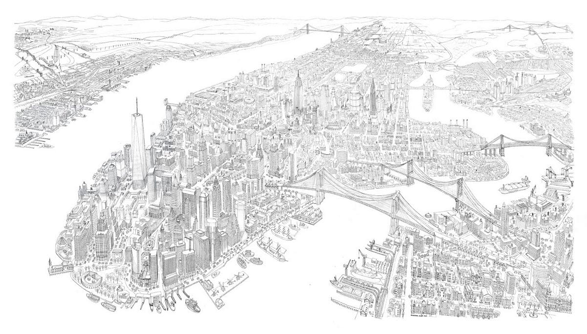 All New York City in one drawing – Myles Zhang