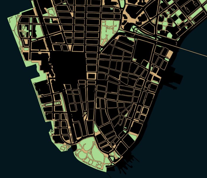 Public space minus cars and privatized space