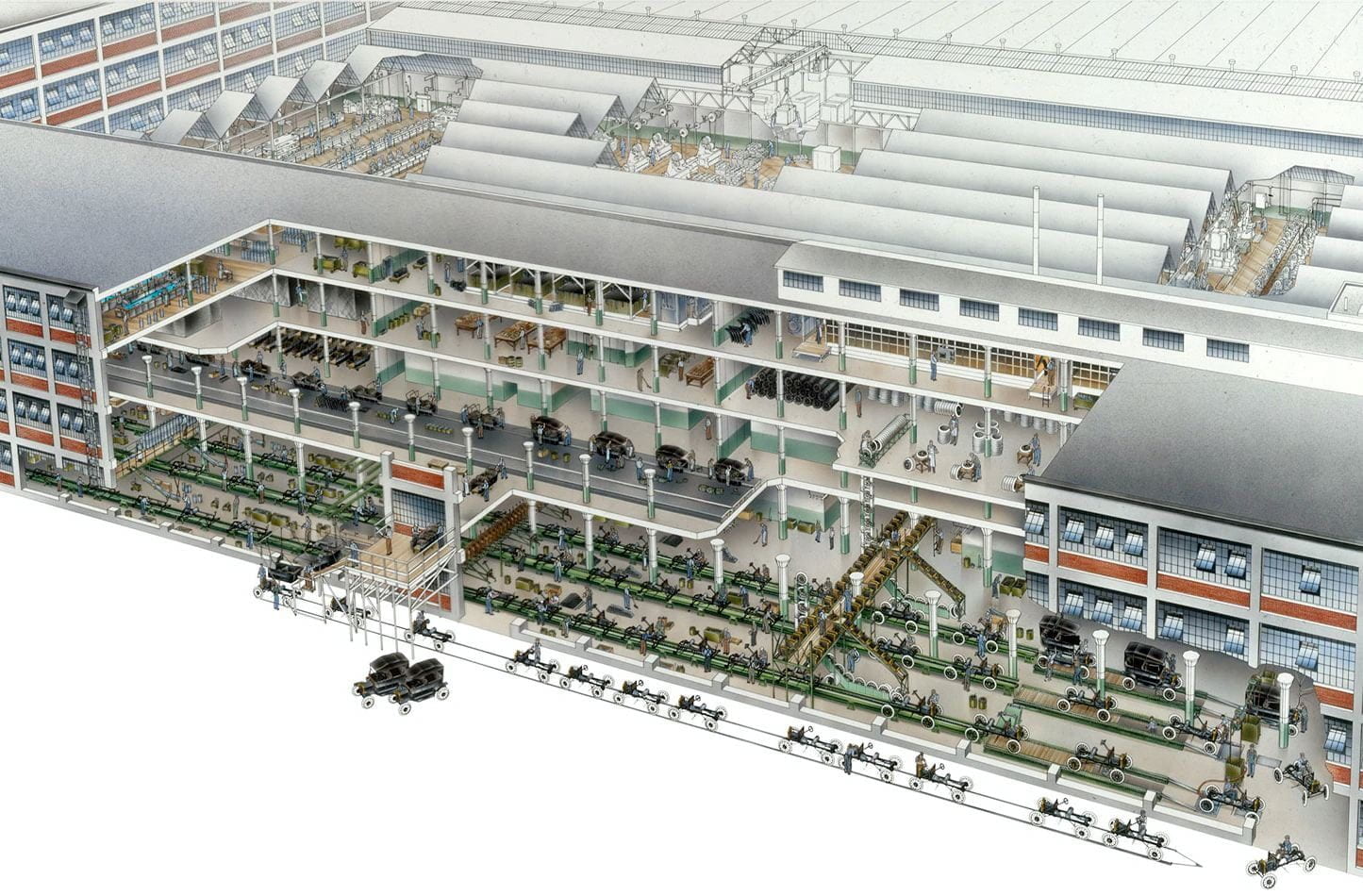 Historical Reconstruction of Ford Model T Assembly Line