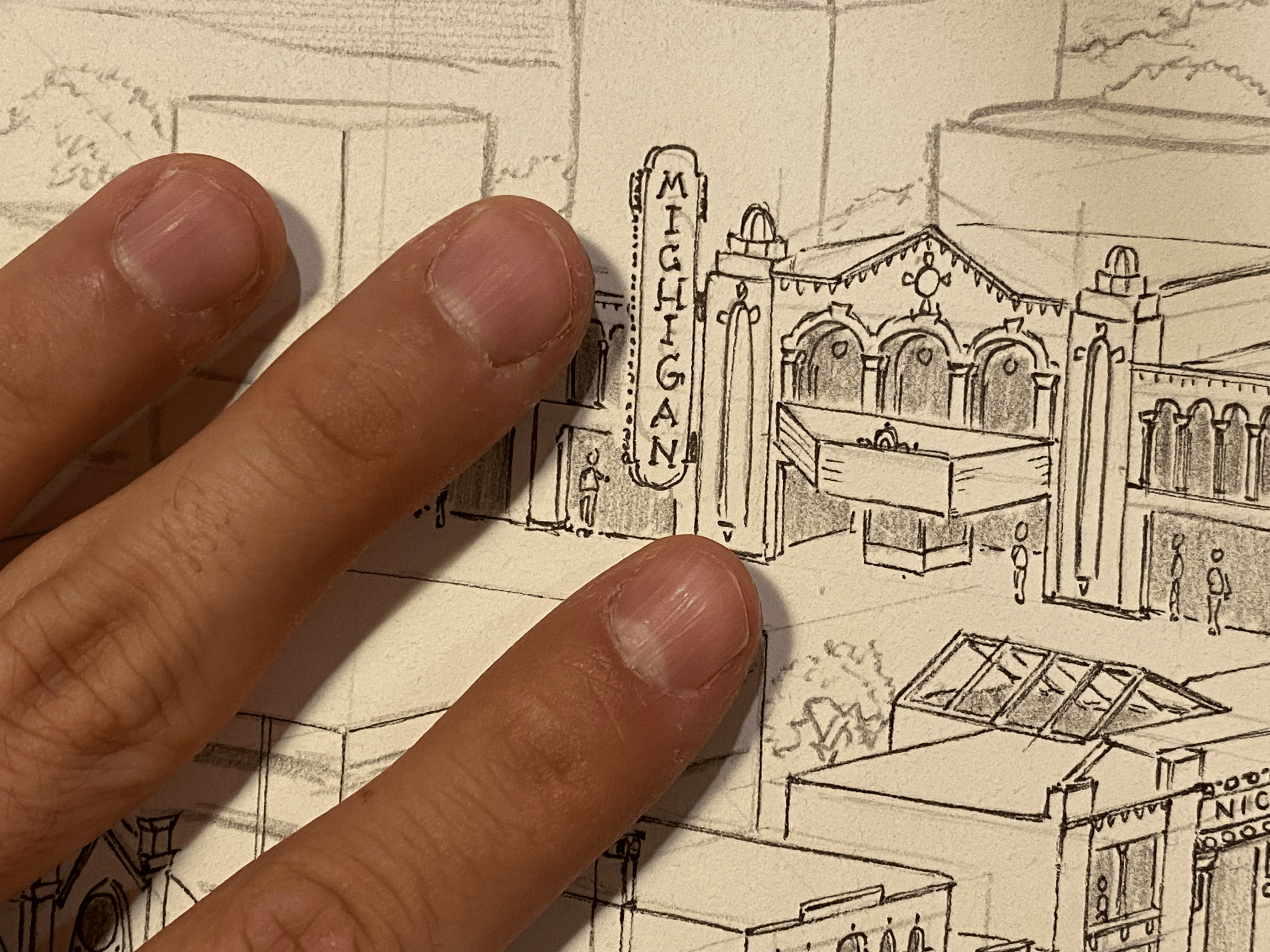 University of Michigan Campus Drawing